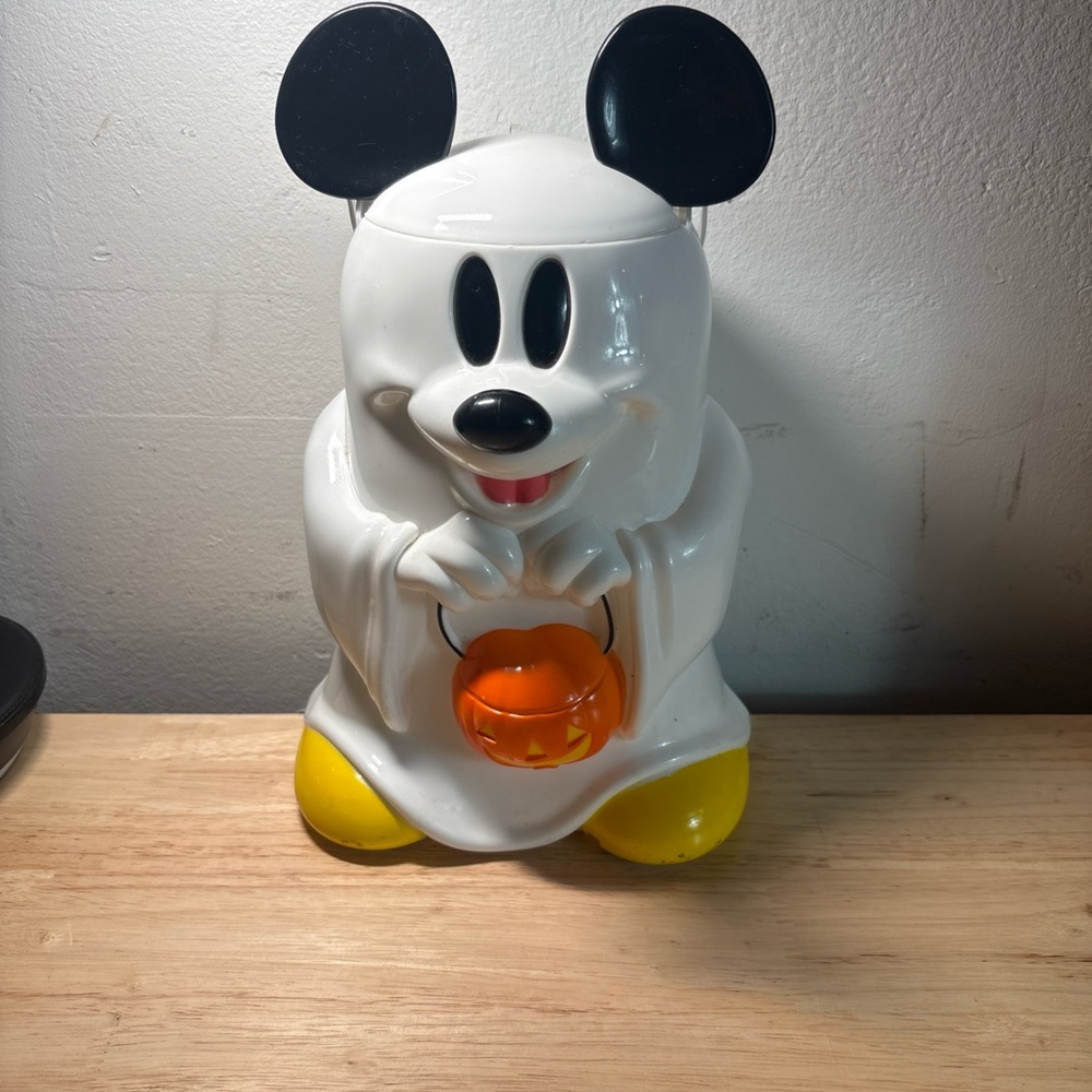 Disney Parks Halloween Mickey Mouse Ghost Collectible Popcorn Bucket Trick Treat